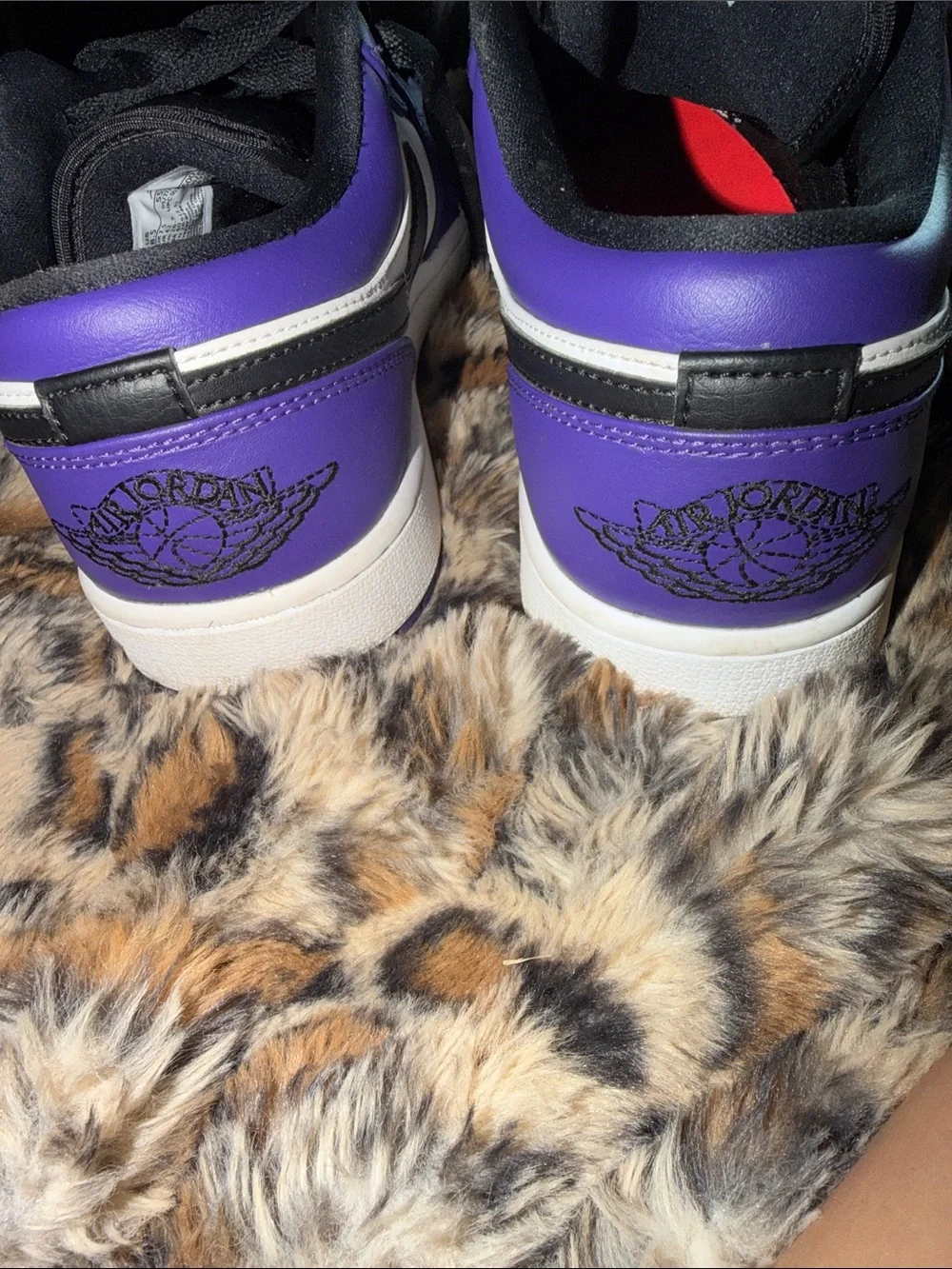 Jordan Men’s Low Top Sneakers — Purple, White, Black